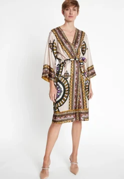 Fashion Ana Alcazar Seidenkimono Lafora Mehrfarbig