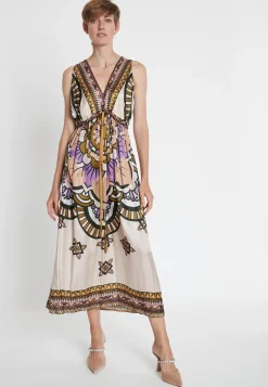 Fashion Ana Alcazar Seidenkleid Lafory Mehrfarbig