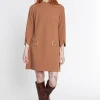 Online Ana Alcazar Sixtieskleid Sidesa Braun