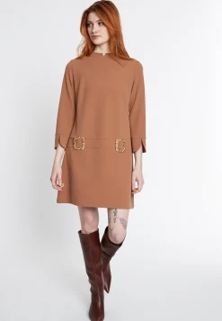 Online Ana Alcazar Sixtieskleid Sidesa Braun
