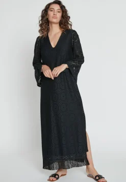 Fashion Ana Alcazar Spitzenkaftan Kaboli Schwarz