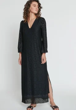 Fashion Ana Alcazar Spitzenkaftan Kaboli Schwarz