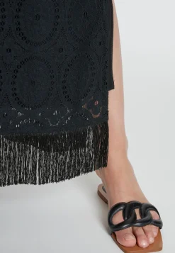 Fashion Ana Alcazar Spitzenkaftan Kaboli Schwarz