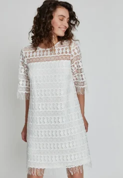Discount Ana Alcazar Spitzenkleid Kabaly Weiß