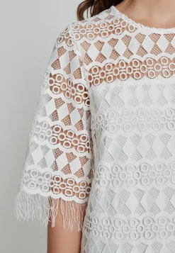 Discount Ana Alcazar Spitzenkleid Kabaly Weiß