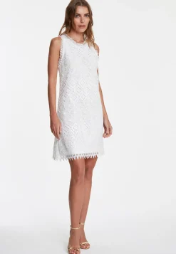Discount Ana Alcazar Spitzenkleid Wabea Weiß