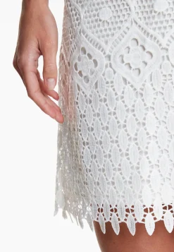Discount Ana Alcazar Spitzenkleid Wabea Weiß