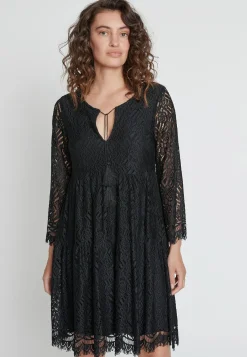 Hot Ana Alcazar Stufenkleid Kadali Schwarz