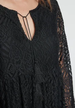 Hot Ana Alcazar Stufenkleid Kadali Schwarz