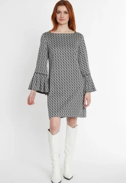 Clearance Ana Alcazar Volantkleid Shari Schwarz&Weiß
