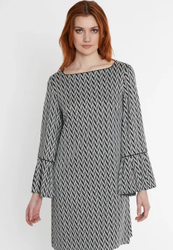 Clearance Ana Alcazar Volantkleid Shari Schwarz&Weiß