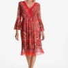 Sale Ana Alcazar Volantkleid Zevora Rot