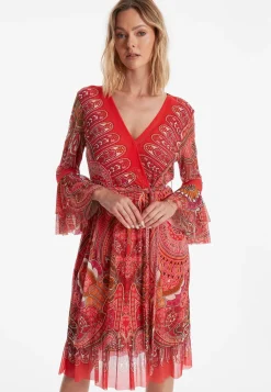 Sale Ana Alcazar Volantkleid Zevora Rot