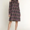 Hot Ana Alcazar Weites Kleid Otory Mehrfarbig