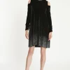 Outlet Ana Alcazar Weites Samtkleid Taheli Schwarz