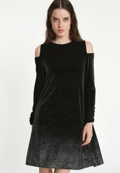 Outlet Ana Alcazar Weites Samtkleid Taheli Schwarz