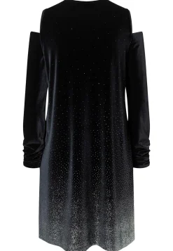 Outlet Ana Alcazar Weites Samtkleid Taheli Schwarz